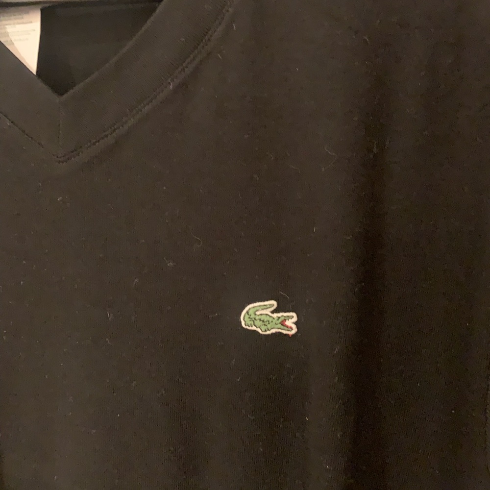 Lacoste V-neck shirt XL Black - Picture 8 of 8